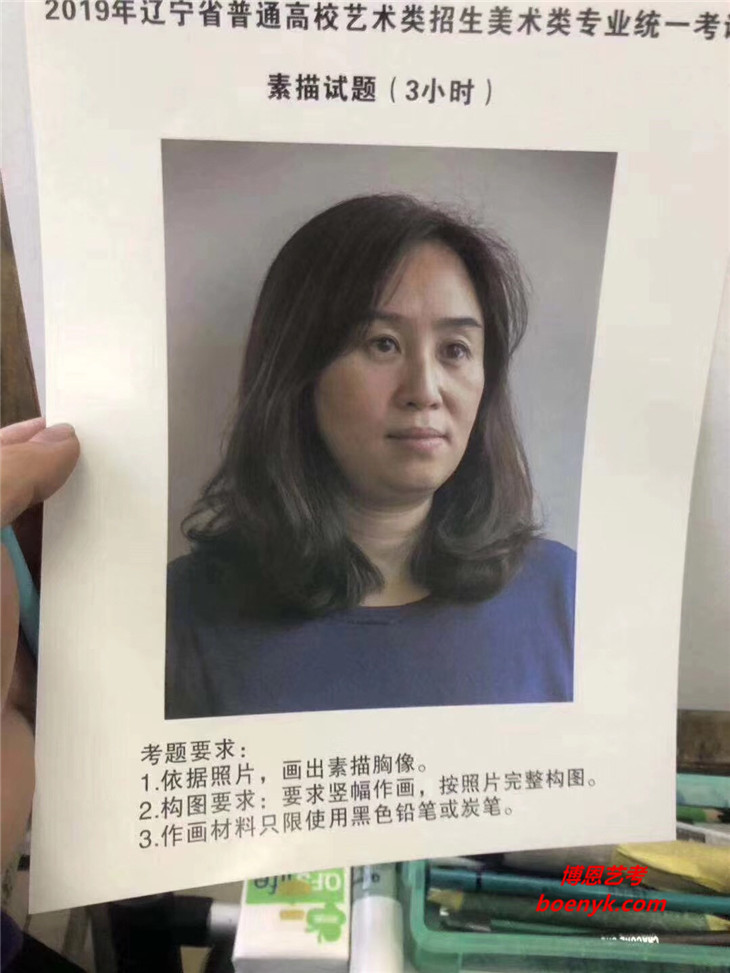 2019年遼寧美術(shù)統(tǒng)考/聯(lián)考素描考題