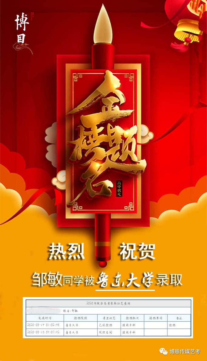 春華秋實，博恩藝考傳媒專業(yè)喜報連連！