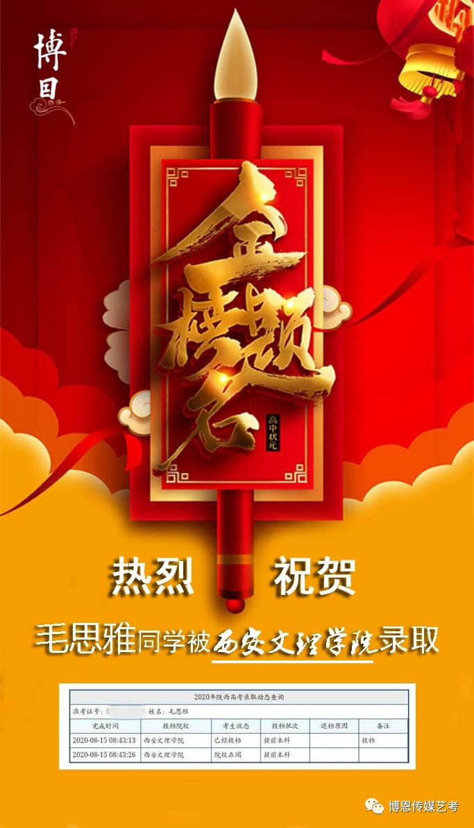 春華秋實，博恩藝考傳媒專業(yè)喜報連連！