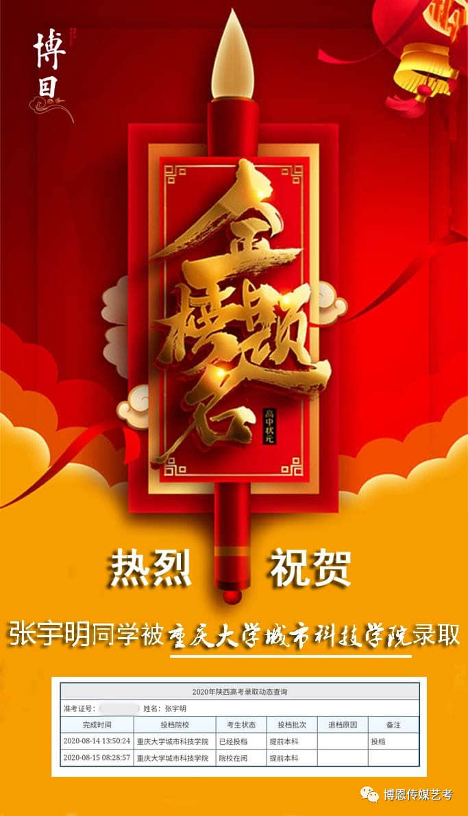 春華秋實，博恩藝考傳媒專業(yè)喜報連連！