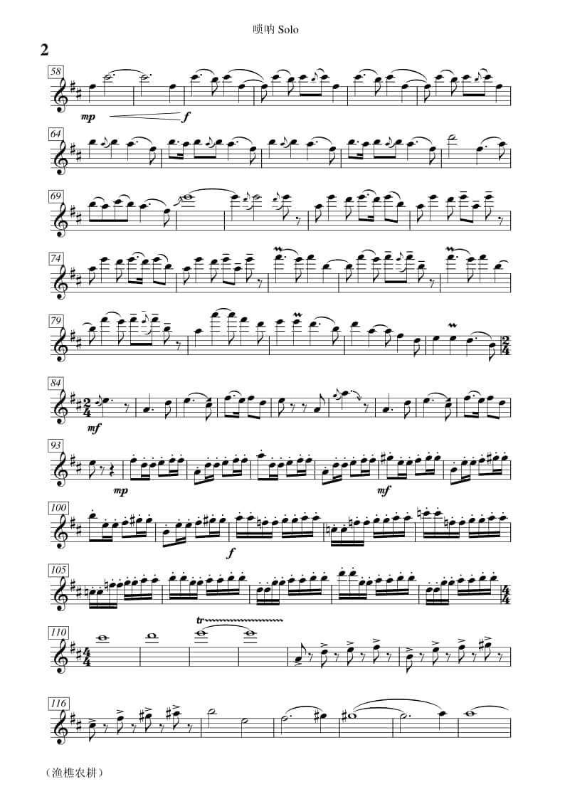 2021年中央音樂學(xué)院民樂系?？紡?fù)試曲目管樂組嗩吶-《漁樵農(nóng)耕》