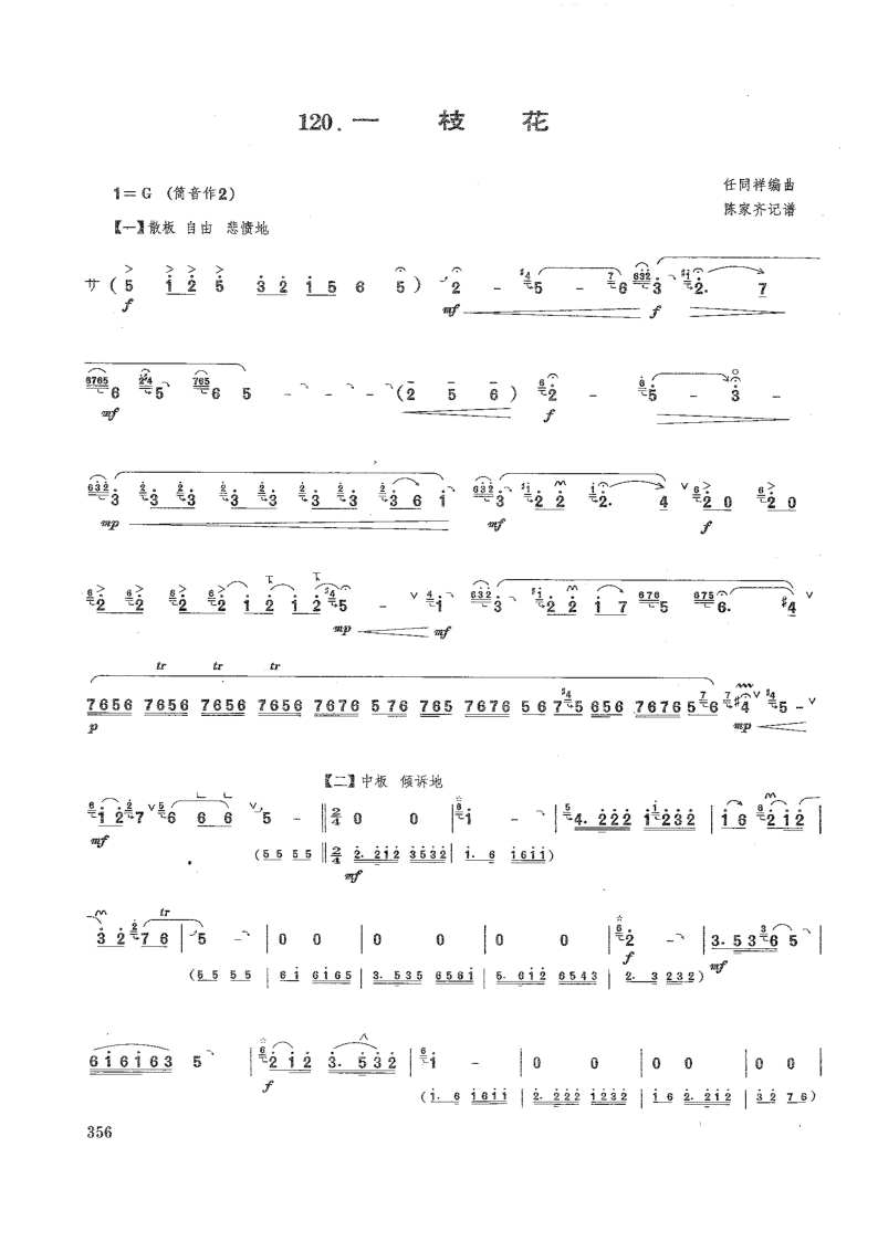 2021年中央音樂學(xué)院民樂系校考復(fù)試曲目管樂組嗩吶-《一枝花》