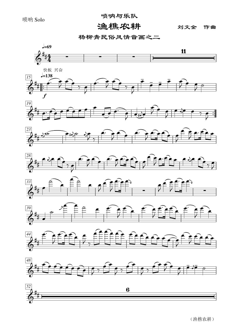 2021年中央音樂學(xué)院民樂系?？紡?fù)試曲目管樂組嗩吶-《漁樵農(nóng)耕》