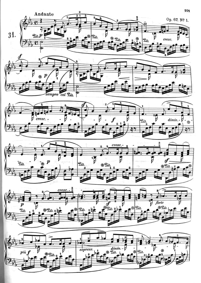 門(mén)德?tīng)査蔁o(wú)詞歌-2020年中央音樂(lè)學(xué)院音樂(lè)教育學(xué)院招生鋼琴曲目(外國(guó)作品)