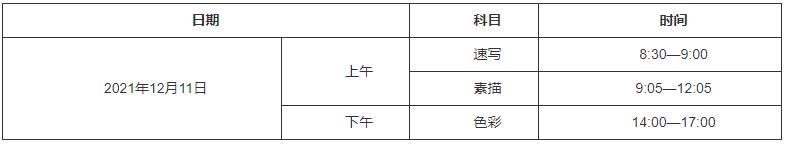 美術(shù)與設(shè)計(jì)學(xué)類考試時(shí)間