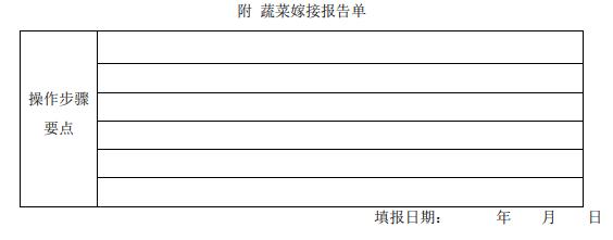 附 蔬菜嫁接報告單