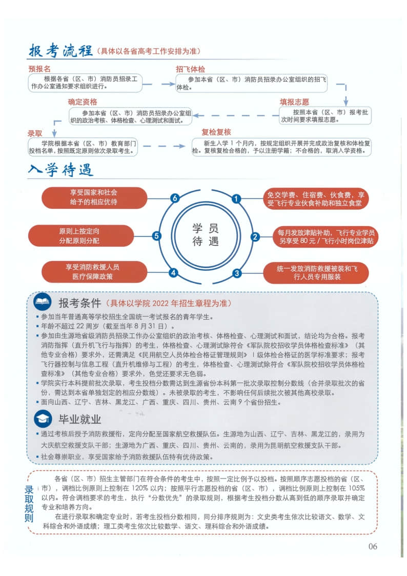 2022年中國消防救援學(xué)院國家綜合性消防救援隊伍航空專業(yè)招生簡章