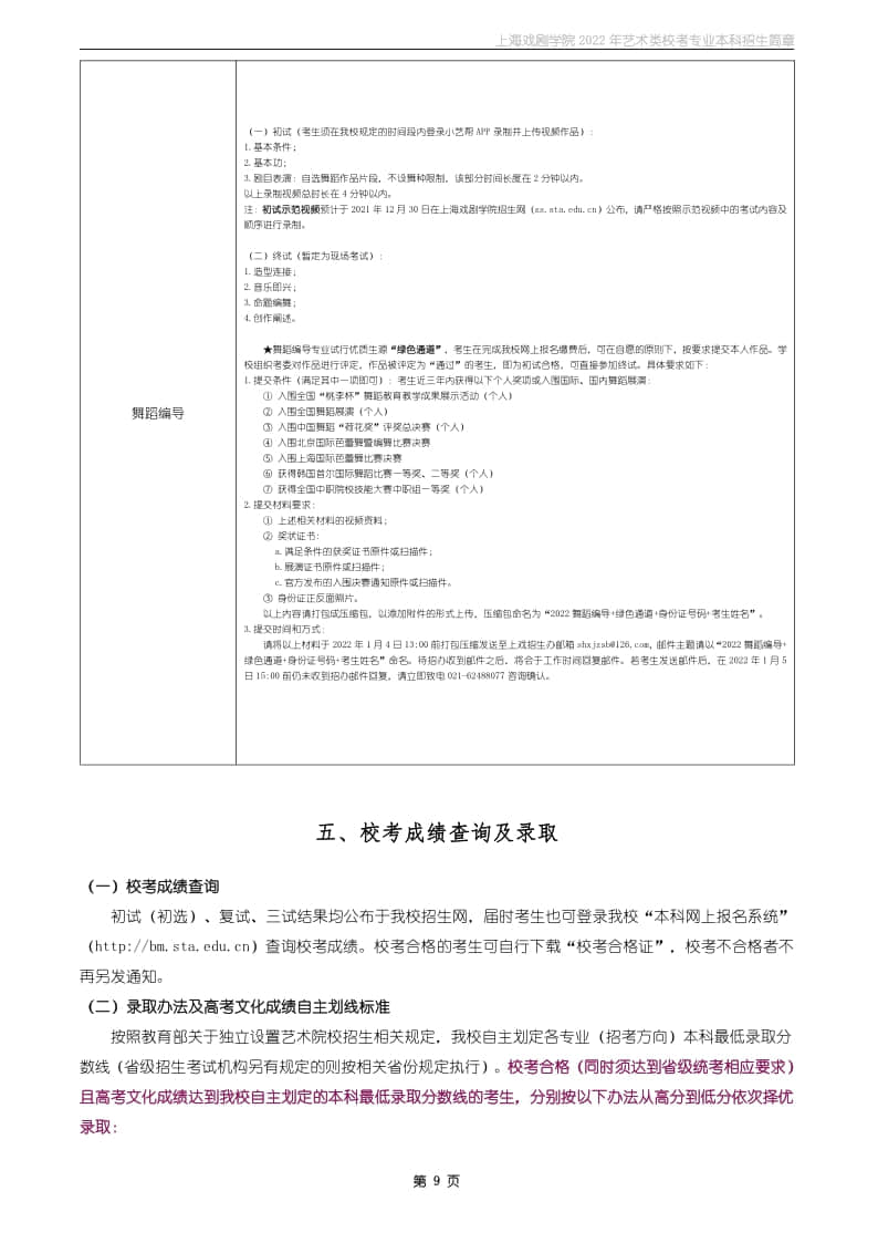 各專業(yè)（招考方向）考試時間、形式、地點