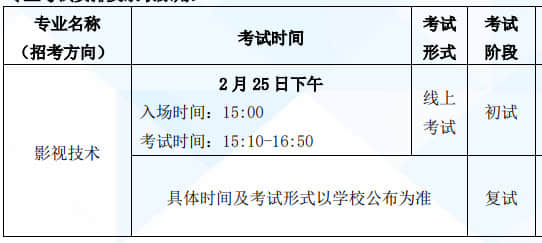 2022年北京電影學(xué)院藝術(shù)類本科、高職?？紩r間