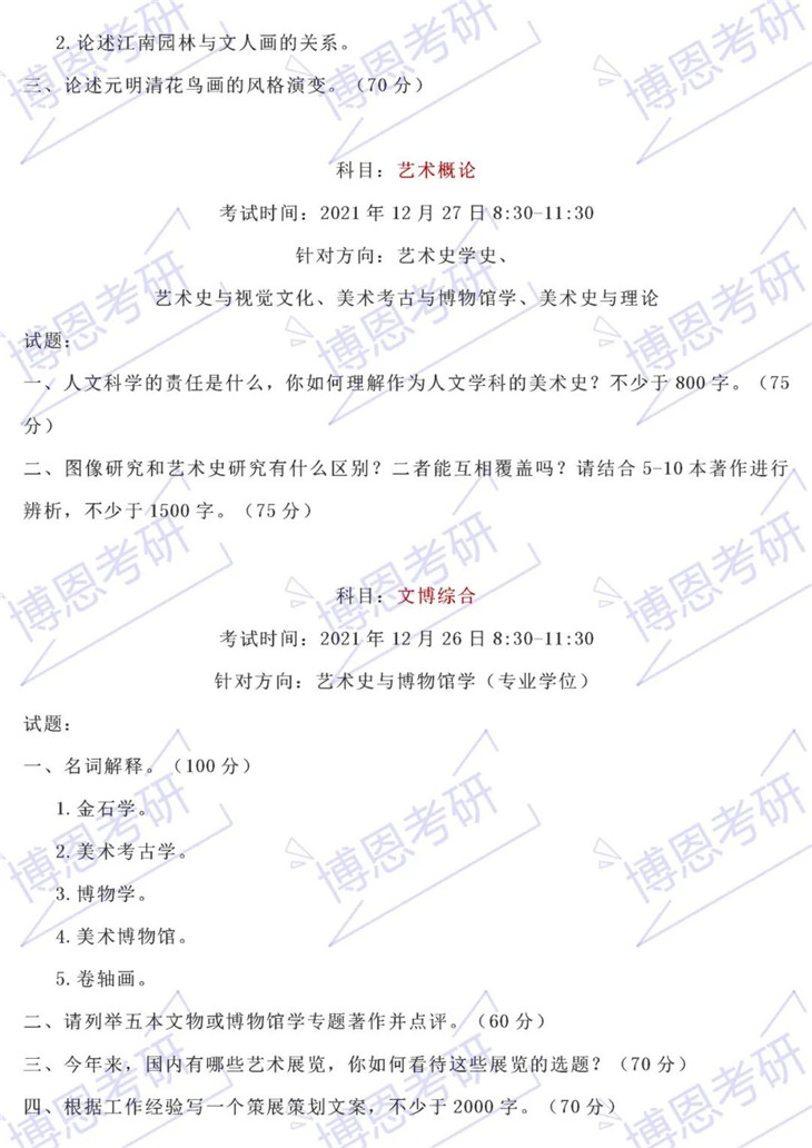中國(guó)美術(shù)學(xué)院2022年考研真題