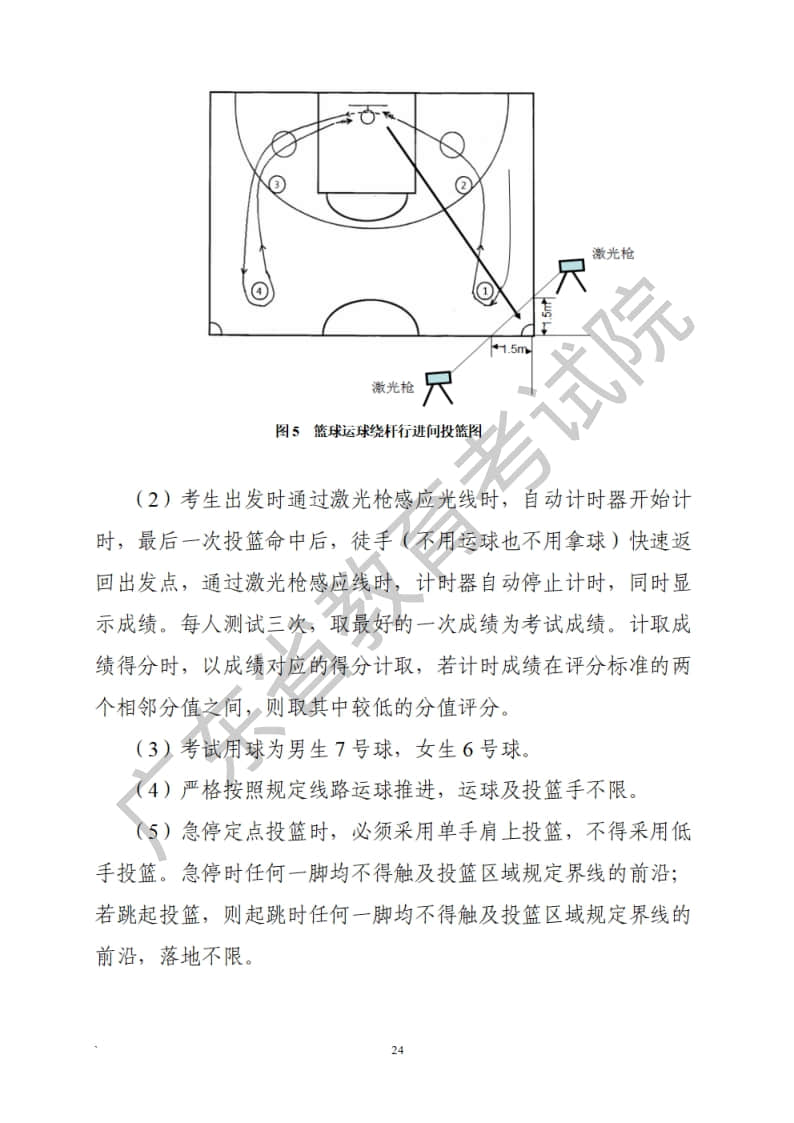 廣東省2023年普通高等學校招生統(tǒng)一考試體育術科考試科目和要求
