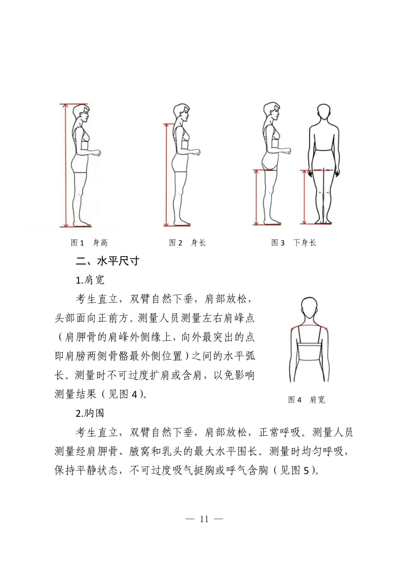 形體數(shù)據(jù)測量方法與要求